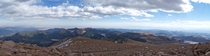Panoramic from the summit of Pikes Peak CO 