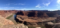 Panoramic Shot from Thelma amp Louise Point Outside of Moab UT 