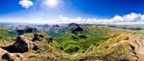 Panoramic view from Le Pouce Mauritius 