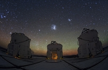 Paranal Nights Three of the four Auxiliary Telescopes moveable units that feed light into the Very Large Telescope Interferometer the worlds most advanced optical instrument 