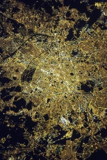 Paris at night as seen from ISS Image credit NASA