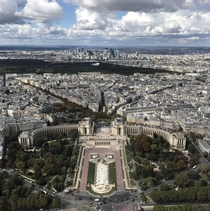 Paris France from the top of the Eiffel Tower 