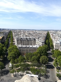 Paris from the top of the Arc de Triomphe