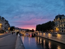 Paris Sunset over the river Seine
