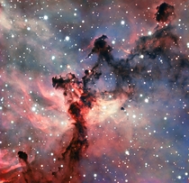 Part of the Rosette Nebula in the constellation of Monoceros The Unicorn 