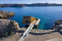 Partially submerged restaurant in Norway designed by Snhetta 
