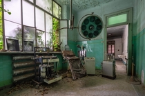 Patients were treated with electro-shock therapy in this room abandonned mental asylium Italy 