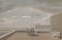 Paul Sandby - The Meteor of August   as seen from the East Angle of the North Terrace Windsor Castle -   x-post rHI_Res