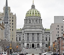 Pennsylvania State Capitol - designed by Joseph Miller Huston - built - - Harrisburg Pennsylvania