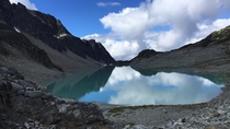 Perfect reflection of Wedgemount Lake British Columbia 