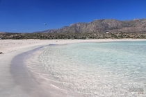Perfect sand and transparent water in Crete Greece 