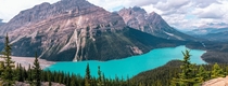 Peyto Lake and the Canadian Rockies between Banff amp Jasper 