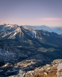 Pfeifferhorn summit facing Box Elder and Mount Timpanogos Wasatch Range Utah  ig andythompsonx