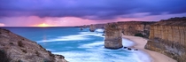 Phenomenal sunset followed by torrential downpour  minutes later  Apostles Australia 