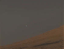 Phobos entering the shadow of Mars based on Curiosity data details in comments