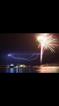 Photo at a fireworks show in Western Australia 