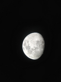 Photo of the moon taken on  April and edited in snapseed just increased the details