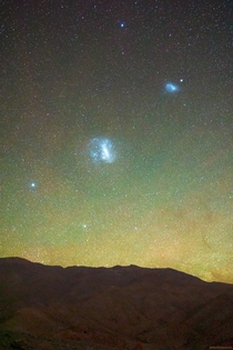Photographing two satellite galaxies orbiting our Milky Way in a single exposure from Chile 