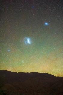 Photographing two satellite galaxies orbiting our Milky Way in a single exposure from Chile 