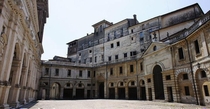 Piazzetta Santa Barbara of the Ducal Palace in Mantua Italy