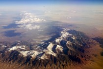 Picture my friend took flying over the Sierra Nevada Mountains 