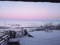 Pink Morning Sky in Rossendale UK OC x