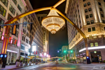 Playhouse Square in Cleveland This is a real intersection in the city 