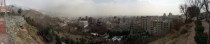 Polluted Tehran Iran from foot of Tochal Mountain 
