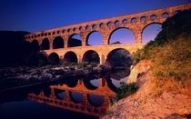 Pont du Gard in France a Roman aqueduct built c  BC 