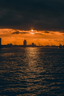 Port of Rotterdam during Sunset 