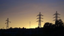 Power lines at sunset  OC