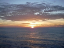Pretty Sunset in the middle of the Pacific Ocean