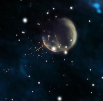 Pulsar hurtling through space at nearly  million miles an hour Pic by NASA