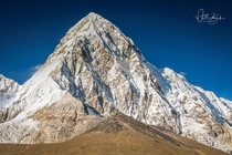 Pumori behind Kala Patthar Everest region Nepal October  Kala Patthar about  feet is a false peak that tourists climb to view Mt Everest at sunrise or sundown Pumori  is called Everests daughter by climbers  OC