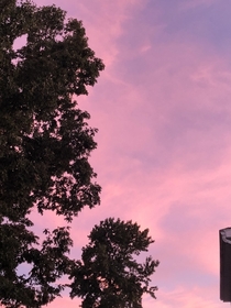 purple sky from the sunset in Baltimore Maryland