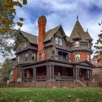 Queen Anne style house with Shingle style influences and a Colonial Revival porch designed by Frank Furness and completed in  Reading Pennsylvania