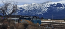 Rail yard in Jasper AB Canada 