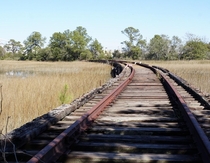 Railroad bridge crossing Noisette Creek North Charleston South Carolina