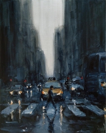 Rain In NY My oil painting on canvas x