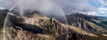Rainbow and spot lighting of Laguna Churup Huaraz Peru  x  OC SkyPacking