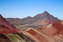 Rainbow mountains in Ausangate area Andes Peru 
