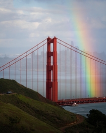 Rainbow over the Golden Gate Bridge San Francisco 