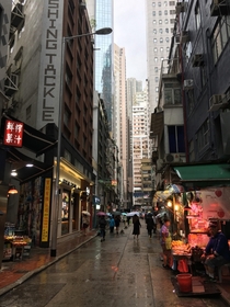 Raining day at Sheung Wan Hong Kong