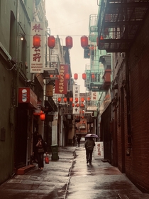 Rainy day in Chinatown San Francisco 