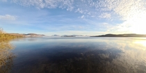 Rare atmospheric condition know as Blue Sky over Loch Lomond Scotland 