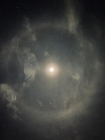 Rare moon halo over East Texas