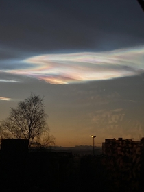 Rare photo of a rainbow cloud