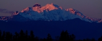 Reaching twilight hours on Three Fingers South Washington USA 