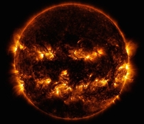 Real Jack-o-lantern like image of the Sun-taken by the Solar Dynamics Observatory