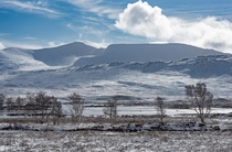 Recent snow in the Glencoe region Scotland 